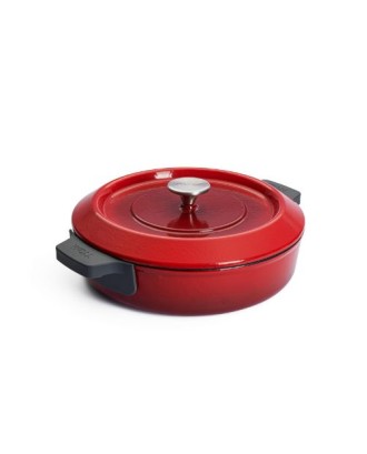 Cratita din fonta cu capac, 3.8 litri, rosu, Iron - Woll